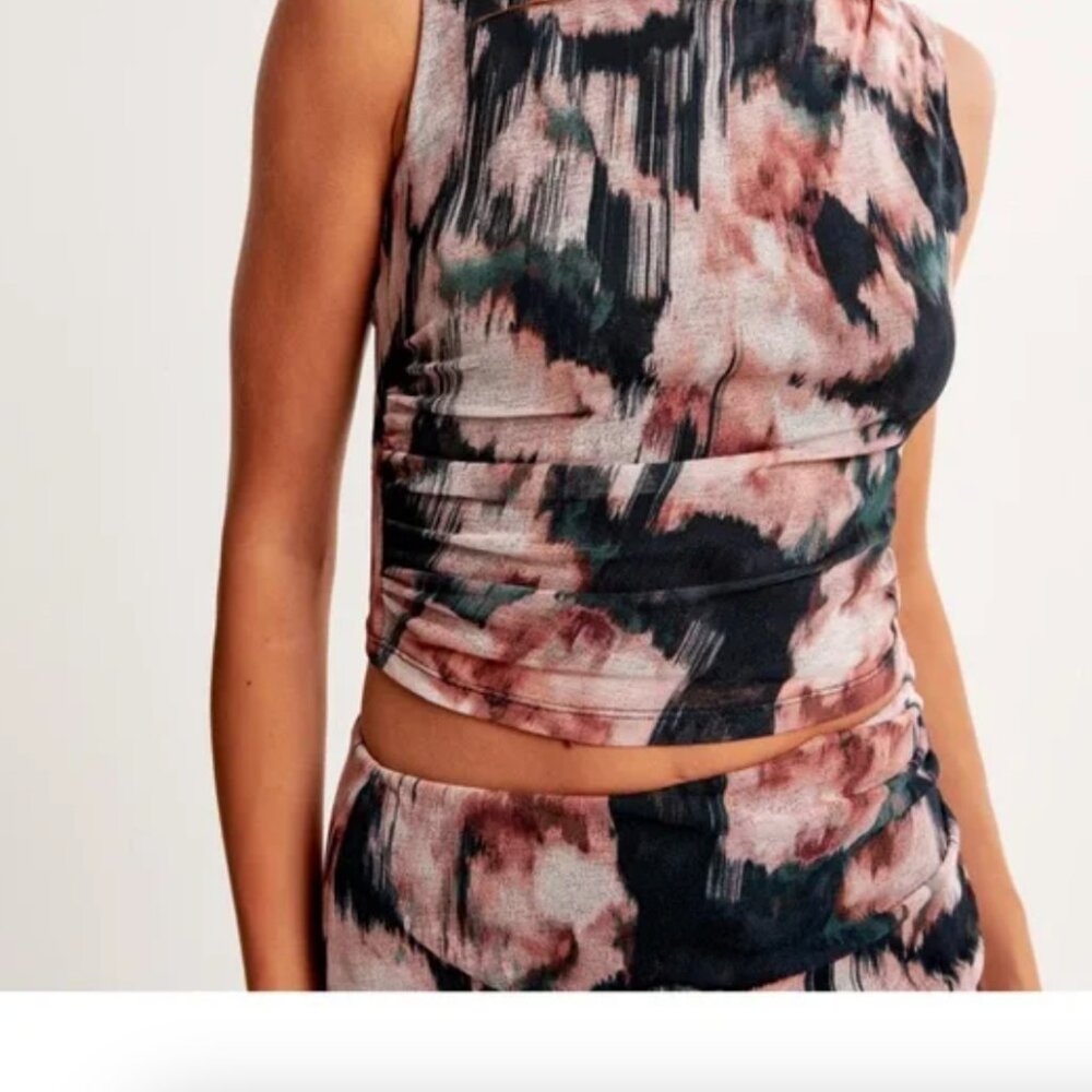 Abercrombie & Fitch Mesh Midi Skirt & Tank Set XL - Picture 2 of 13